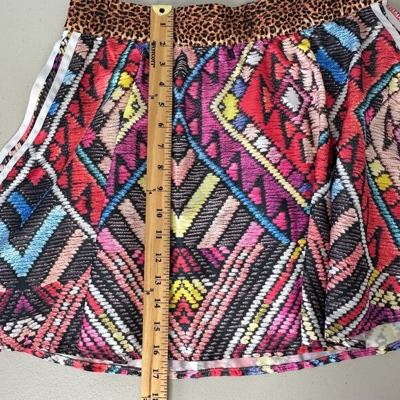 Adidas x Farm Rio Skirt Skater Leopard Swing Boho Aztec Medium - Picture 7 of 11